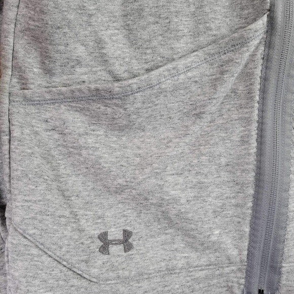 Under Armour UA Sweatshirt Coldgear Women's Gray Asymmetrical Zip Pockets Size M - Picture 4 of 11